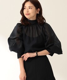Demi-Luxe BEAMS | Demi-Luxe BEAMS / オーガンジー リボンブラウス(シャツ/ブラウス)