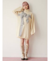 merry jenny | プレゼントリボンニットワンピース(ワンピース)