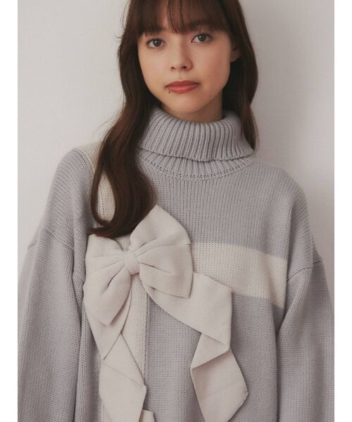 merry jenny（メリージェニー）の「プレゼントリボンニットワンピース（ワンピース・レディース・ブルー/アイボリー/ボルドー・FREE）」の20枚目の写真