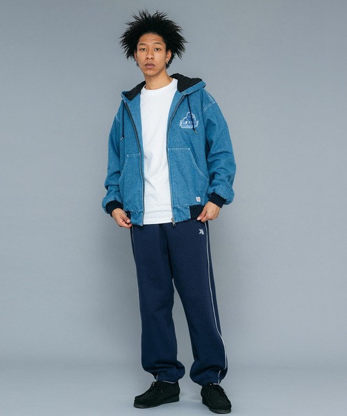 XLARGE（エクストララージ）の「EMBROIDERED LOGO PIPING SWEAT PANTS（スウェットパンツ・メンズ・アッシュ/ネイビー/ブラック・L/M/XL/S）」の16枚目の写真