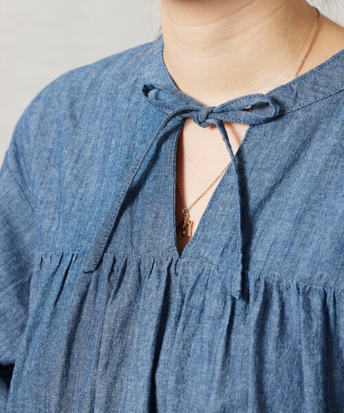 FREAK'S STORE（フリークスストア）の「【限定展開】シャンブレースキッパーティアードワンピース（ワンピース・レディース・ネイビー/サックスブルー・MEDIUM/SMALL）」の15枚目の写真