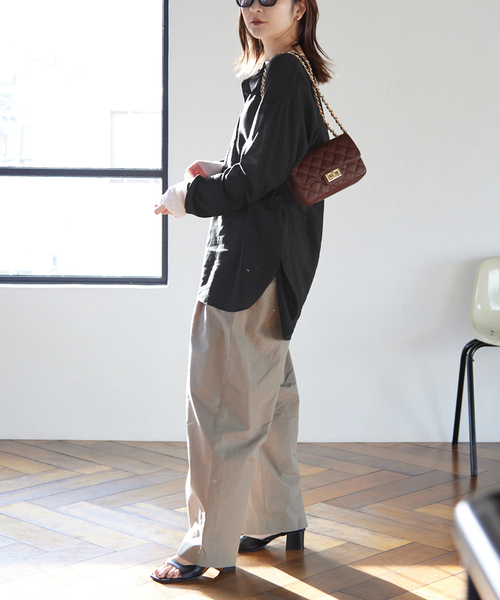 SLOBE IENA(スローブイエナ)の「60Ryアムゼンクルーネックブラウス(シャツ/ブラウス・レディース・ホワイト/ブラック・FREE)」の11枚目の写真