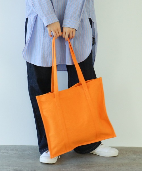 PAR ICI KLASSISK（パーリッシィクラシスク）の「ateliers PENELOPE フラットトート（トートバッグ・レディース・ブラック/アイボリー/ダークグリーン/オレンジ・FREE）」の17枚目の写真