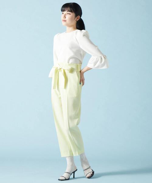 Tiara（ティアラ）の「ベルスリーブブラウス（シャツ/ブラウス・レディース・イエロー/ネイビー/ブルー/オフホワイト・FREE）」の2枚目の写真