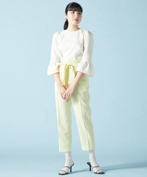 Tiara（ティアラ）の「ベルスリーブブラウス（シャツ/ブラウス・レディース・イエロー/ネイビー/ブルー/オフホワイト・FREE）」の5枚目の写真