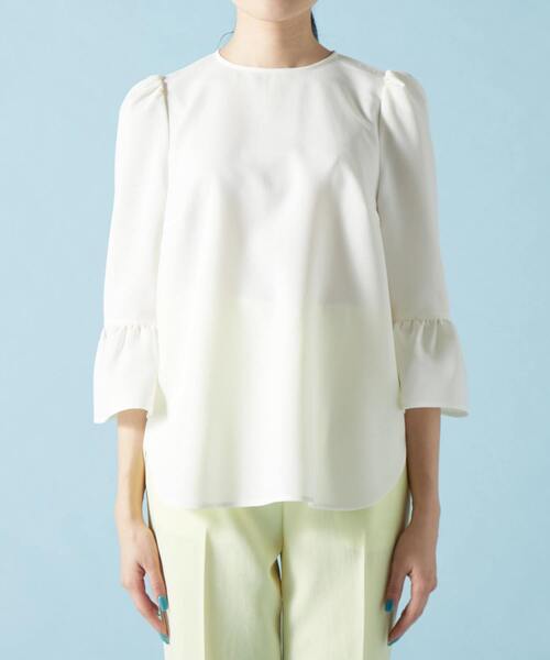 Tiara（ティアラ）の「ベルスリーブブラウス（シャツ/ブラウス・レディース・イエロー/ネイビー/ブルー/オフホワイト・FREE）」の9枚目の写真