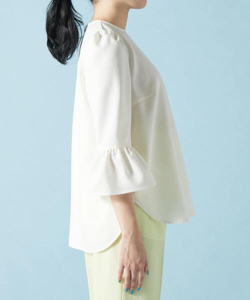 Tiara（ティアラ）の「ベルスリーブブラウス（シャツ/ブラウス・レディース・イエロー/ネイビー/ブルー/オフホワイト・FREE）」の10枚目の写真