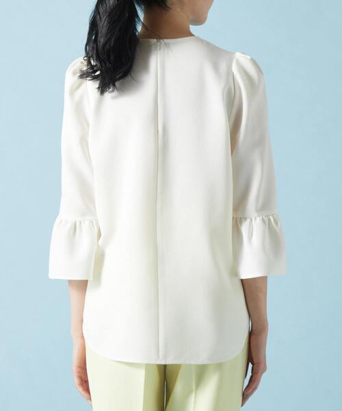 Tiara（ティアラ）の「ベルスリーブブラウス（シャツ/ブラウス・レディース・イエロー/ネイビー/ブルー/オフホワイト・FREE）」の11枚目の写真