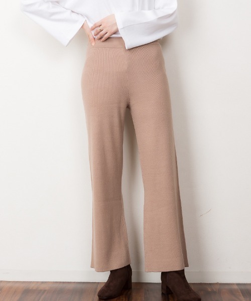 atONE(アットワン)の「atONE ニットワイドパンツ(その他パンツ・レディース・ブラック/グレイッシュベージュ/ネイビー・M-L/LL~3L/4L~5L)」の15枚目の写真