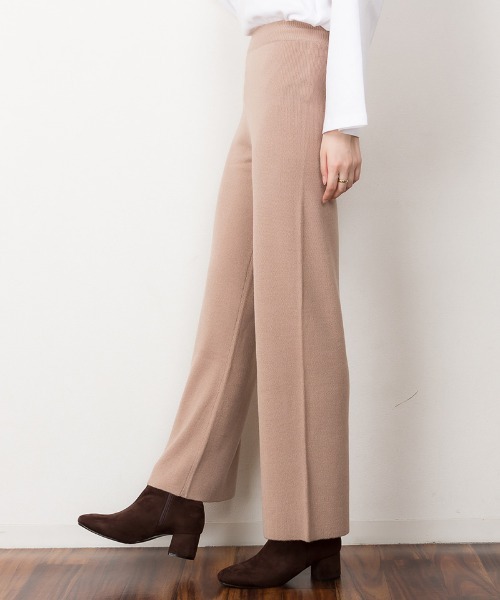 atONE(アットワン)の「atONE ニットワイドパンツ(その他パンツ・レディース・ブラック/グレイッシュベージュ/ネイビー・M-L/LL~3L/4L~5L)」の14枚目の写真