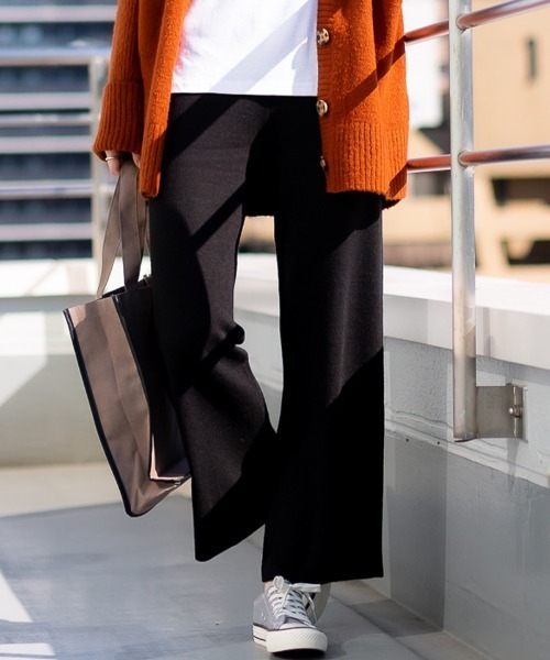 atONE(アットワン)の「atONE ニットワイドパンツ(その他パンツ・レディース・ブラック/グレイッシュベージュ/ネイビー・M-L/LL~3L/4L~5L)」の18枚目の写真