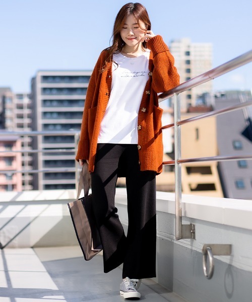 atONE(アットワン)の「atONE ニットワイドパンツ(その他パンツ・レディース・ブラック/グレイッシュベージュ/ネイビー・M-L/LL~3L/4L~5L)」の17枚目の写真
