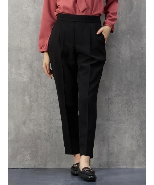 Perfect Suit FActory(パーフェクトスーツファクトリー)の「美単テーパードパンツ グリーン/ベージュ/ブラック/ネイビー(スラックス・レディース・ブラック/ライトグリーン/ネイビー/ベージュ・L/M/S/SS)」の2枚目の写真