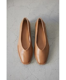 ステッチダウンフラットシューズ