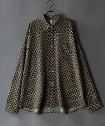 Oversize Drop shoulder Patterned shirt/オーバーサイズ ドロップショルダー 総柄 シャツ
