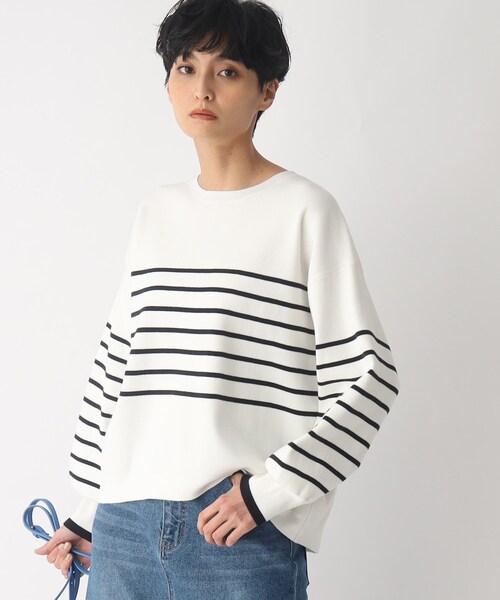 OPAQUE.CLIP（オペークドットクリップ）の「◆パネルボーダー ニットプルオーバー（ニット/セーター・レディース・ベージュ系その他5/ブラック系2/ブルー系2・00）」の17枚目の写真