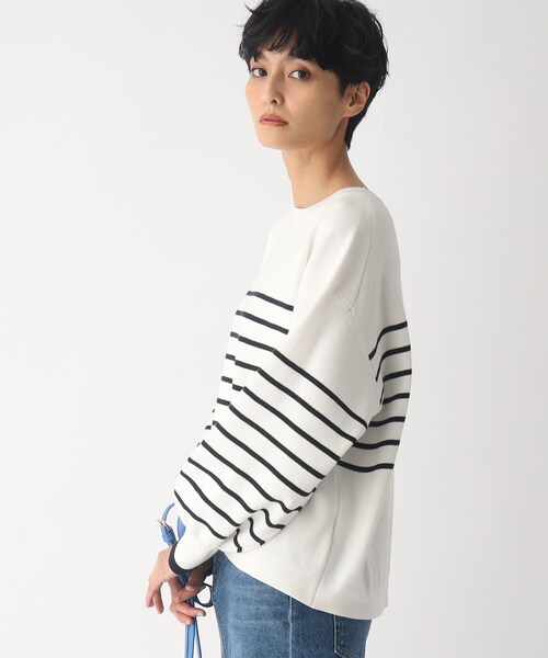 OPAQUE.CLIP（オペークドットクリップ）の「◆パネルボーダー ニットプルオーバー（ニット/セーター・レディース・ベージュ系その他5/ブラック系2/ブルー系2・00）」の18枚目の写真