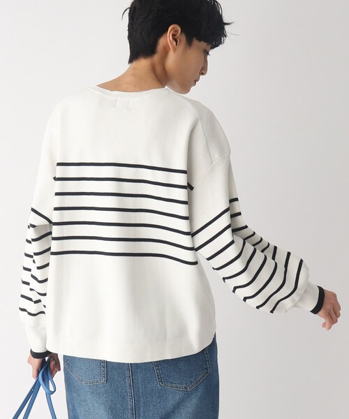 OPAQUE.CLIP（オペークドットクリップ）の「◆パネルボーダー ニットプルオーバー（ニット/セーター・レディース・ベージュ系その他5/ブラック系2/ブルー系2・00）」の19枚目の写真