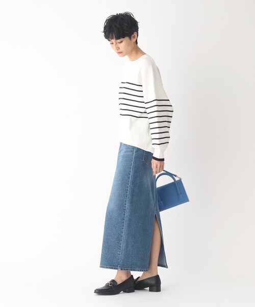 OPAQUE.CLIP（オペークドットクリップ）の「◆パネルボーダー ニットプルオーバー（ニット/セーター・レディース・ベージュ系その他5/ブラック系2/ブルー系2・00）」の20枚目の写真