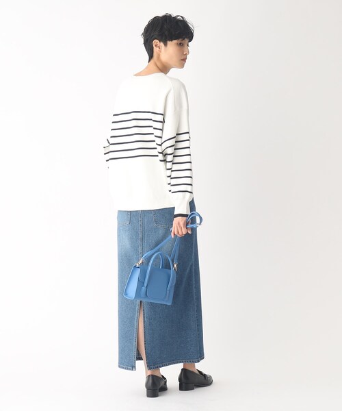 OPAQUE.CLIP（オペークドットクリップ）の「◆パネルボーダー ニットプルオーバー（ニット/セーター・レディース・ベージュ系その他5/ブラック系2/ブルー系2・00）」の21枚目の写真