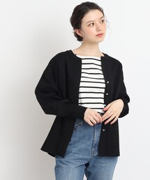 Cutie Blonde | 抜け感あふれるキーネック スポンディッシュカーディガン(カーディガン/ボレロ)