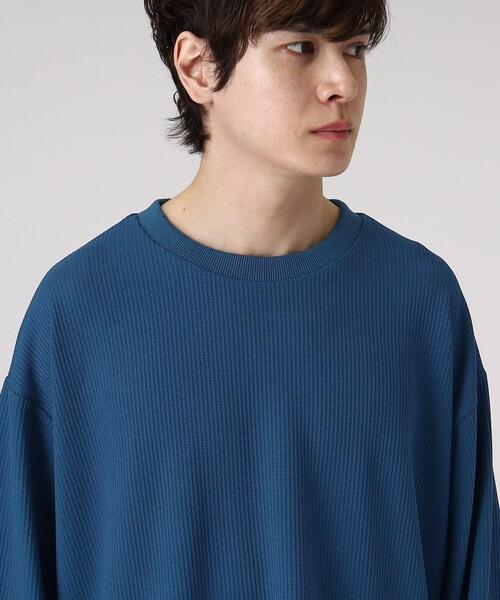 tk.TAKEO KIKUCHI（ティーケータケオキクチ）の「◆カラーワッフル長袖カットソー（Tシャツ/カットソー・メンズ・ホワイト/ブラック/ブルー/グリーン・88）」の14枚目の写真