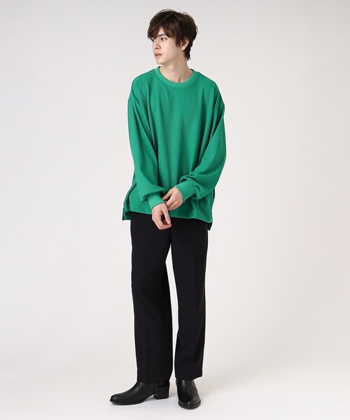 tk.TAKEO KIKUCHI（ティーケータケオキクチ）の「◆カラーワッフル長袖カットソー（Tシャツ/カットソー・メンズ・ホワイト/ブラック/ブルー/グリーン・88）」の19枚目の写真