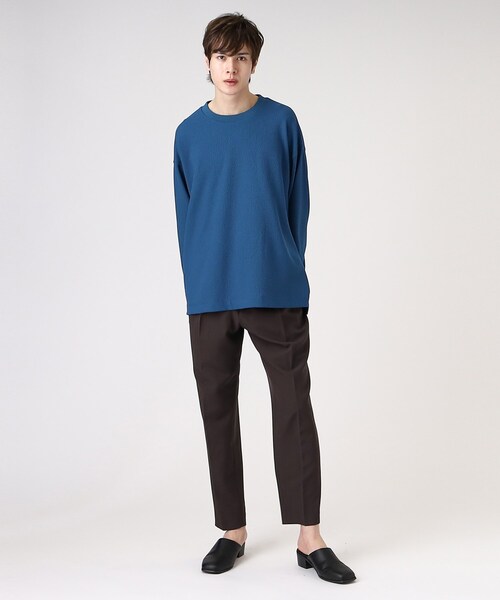 tk.TAKEO KIKUCHI（ティーケータケオキクチ）の「◆カラーワッフル長袖カットソー（Tシャツ/カットソー・メンズ・ホワイト/ブラック/ブルー/グリーン・88）」の10枚目の写真