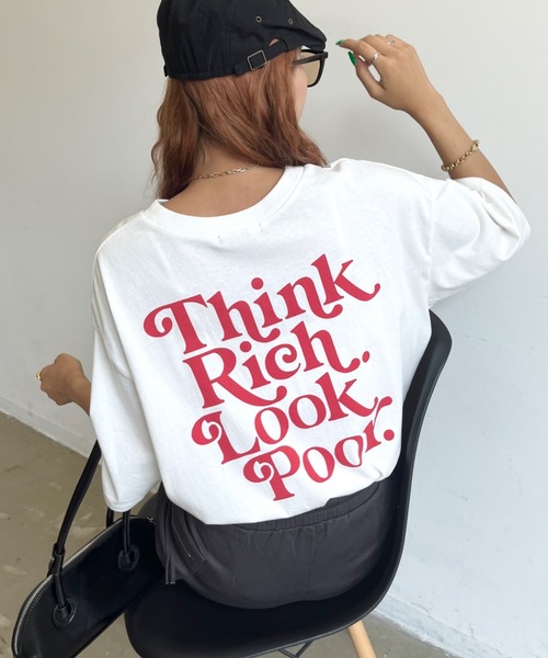 SHAGGIE(シャギー)の「デイジーフロント刺繍バックプリントオーバーTEEシャツ(Tシャツ/カットソー・レディース・ピンク/ホワイト/ネイビー・FREE)」の1枚目の写真