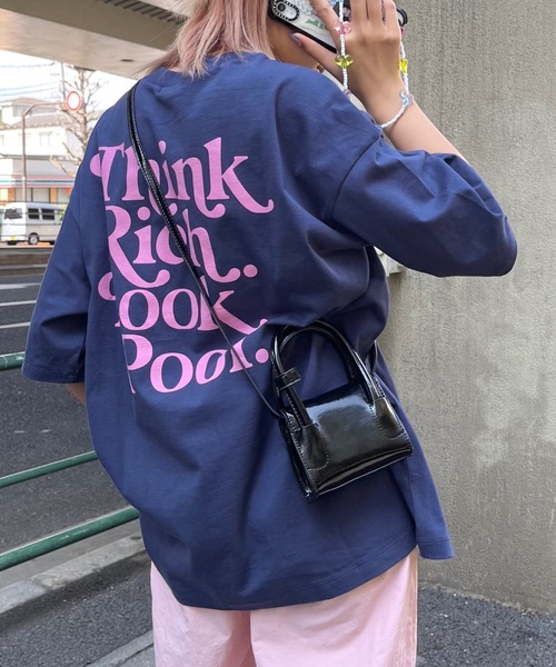 SHAGGIE(シャギー)の「デイジーフロント刺繍バックプリントオーバーTEEシャツ(Tシャツ/カットソー・レディース・ピンク/ホワイト/ネイビー・FREE)」の17枚目の写真