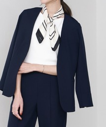 Pierrot | リネンライクノーカラージャケット(ノーカラージャケット)