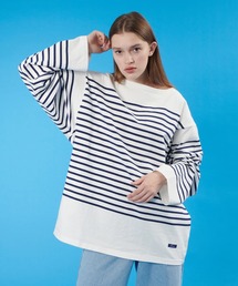 ONCILY | PANEL BORDER BASQUE SHIRT /  パネルボーダーバスクシャツ(Tシャツ/カットソー)