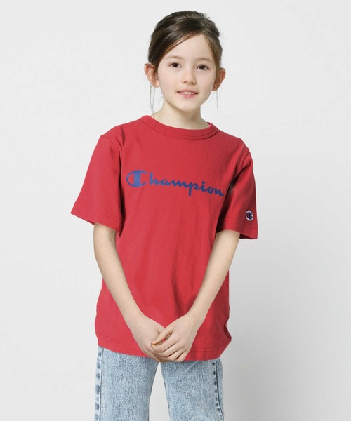 Champion（チャンピオン）の「【Champion】ロゴプリントＴシャツ（Tシャツ/カットソー・キッズ・ホワイト/ブラック/レッド/イエロー/ブルー/グリーン・120/130/105/140）」の6枚目の写真