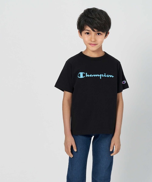 Champion（チャンピオン）の「【Champion】ロゴプリントＴシャツ（Tシャツ/カットソー・キッズ・ホワイト/ブラック/レッド/イエロー/ブルー/グリーン・120/130/105/140）」の3枚目の写真