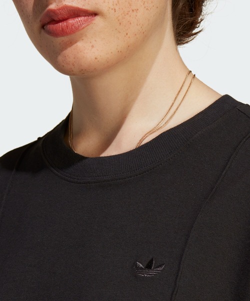 adidas(アディダス)の「プレミアム エッセンシャルズ Tシャツ / アディダスオリジナルス adidas Originals(Tシャツ/カットソー・レディース・ホワイト/ブラック/ホワイト×ホワイト・X-LARGE/MEDIUM/SMALL/X-SMALL/LARGE/XX-LARGE)」の10枚目の写真