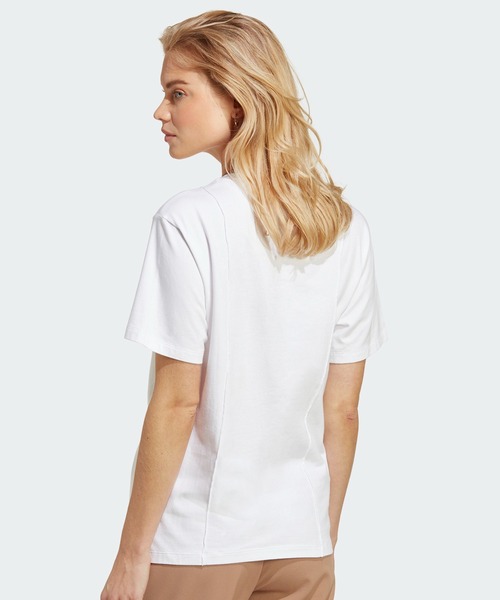 adidas(アディダス)の「プレミアム エッセンシャルズ Tシャツ / アディダスオリジナルス adidas Originals(Tシャツ/カットソー・レディース・ホワイト/ブラック/ホワイト×ホワイト・X-LARGE/MEDIUM/SMALL/X-SMALL/LARGE/XX-LARGE)」の4枚目の写真