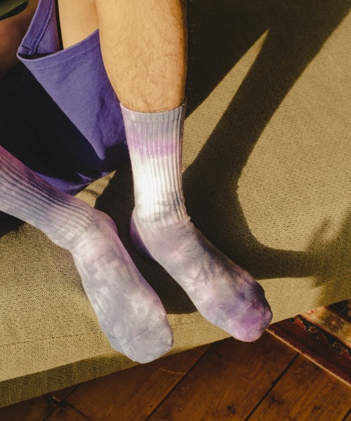 WHIMSIC(ウィムジック)の「【UNISEX】タイダイソックス(ソックス/靴下・メンズ・パープル/グリーン/ブルー/オレンジ系その他・FREE)」の8枚目の写真
