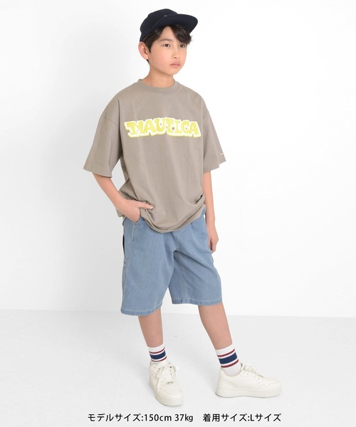 GLAZOS(グラソス)の「【NAUTICA】フロントロゴビッグ半袖Tシャツ(Tシャツ/カットソー・キッズ・ブラック/ホワイト/チャコールグレー・XL/M/L)」の6枚目の写真