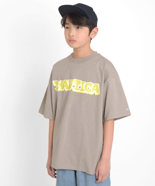 GLAZOS(グラソス)の「【NAUTICA】フロントロゴビッグ半袖Tシャツ(Tシャツ/カットソー・キッズ・ブラック/ホワイト/チャコールグレー・XL/M/L)」の7枚目の写真