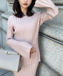 anuans ワイドリブニットセットアップ アニュアンス anuans ワイドリブニットセットアップ （PINK