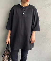 【FINEBOYS 9月号掲載】[HEALTHKNIT/ヘルスニット] 別注 ビックシルエット ヘンリーネックTシャツ