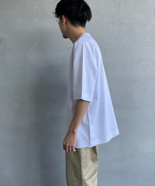 Healthknit（ヘルスニット）の「【FINEBOYS 9月号掲載】[HEALTHKNIT/ヘルスニット] 別注 ビックシルエット ヘンリーネックTシャツ（Tシャツ/カットソー・レディース・グレー/ブラック/ホワイト・M/L/XL/XXL）」の19枚目の写真