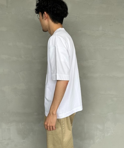 Healthknit（ヘルスニット）の「【FINEBOYS 9月号掲載】[HEALTHKNIT/ヘルスニット] 別注 ビックシルエット ヘンリーネックTシャツ（Tシャツ/カットソー・レディース・グレー/ブラック/ホワイト・M/L/XL/XXL）」の13枚目の写真