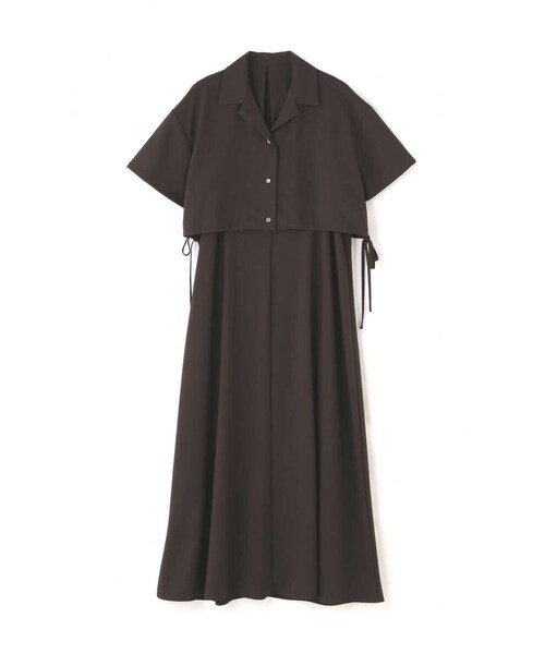 N.（N. Natural Beauty Basic）（エヌエヌナチュラルビューティーベーシック）の「ドロストシャツ＆キャミワンピースセット（ワンピース・レディース・グレー/ベージュ・MEDIUM）」の3枚目の写真