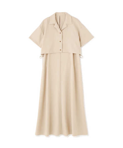 N.（N. Natural Beauty Basic）（エヌエヌナチュラルビューティーベーシック）の「ドロストシャツ＆キャミワンピースセット（ワンピース・レディース・グレー/ベージュ・MEDIUM）」の20枚目の写真