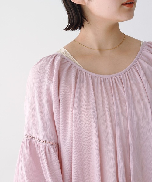 Crisp（クリスプ）の「クレープエアリーワンピース（ワンピース・レディース・パープル/アイボリー・FREE）」の21枚目の写真