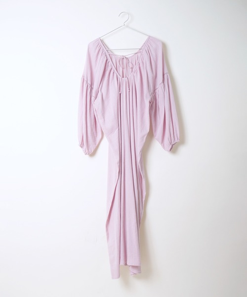 Crisp（クリスプ）の「クレープエアリーワンピース（ワンピース・レディース・パープル/アイボリー・FREE）」の10枚目の写真