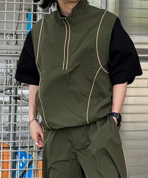 クティール　ナイロンセットアップ　Lサイズ　チャコール NEWS-11.jpg