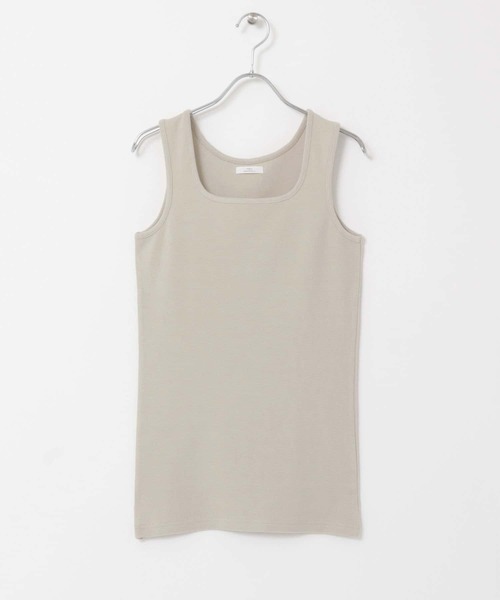 ITEMS URBANRESEARCH(アイテムズ アーバンリサーチ)の「リップルスクエアネックタンクトップ(タンクトップ・レディース・グレー系その他/ブラック/グリーン/ホワイト/オレンジ・FREE)」の10枚目の写真