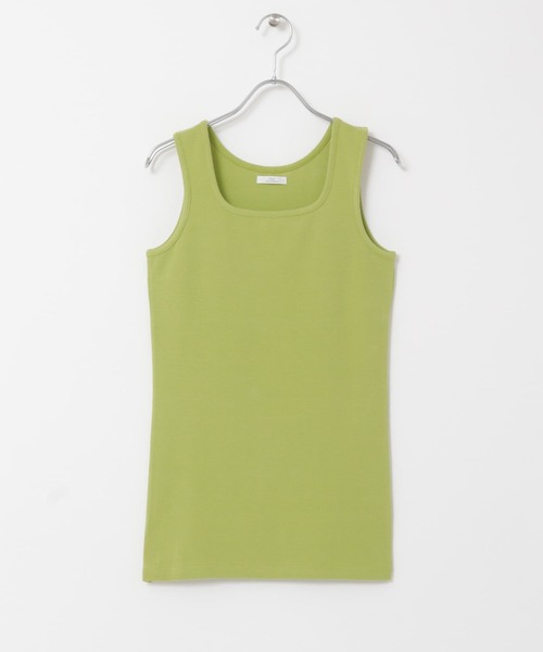 ITEMS URBANRESEARCH(アイテムズ アーバンリサーチ)の「リップルスクエアネックタンクトップ(タンクトップ・レディース・グレー系その他/ブラック/グリーン/ホワイト/オレンジ・FREE)」の12枚目の写真